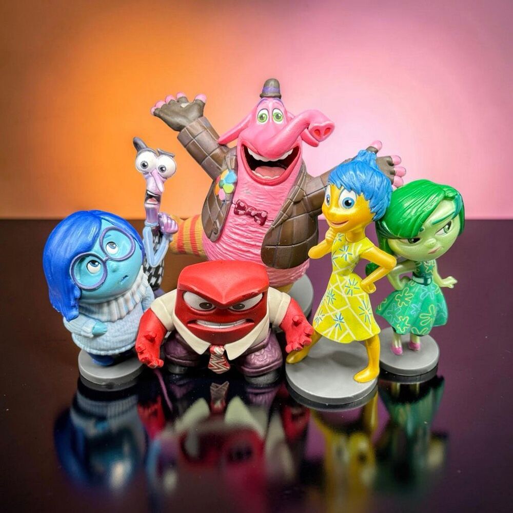 Disney Inside Out Play Figures Cake Topper Joy Sadness Anger Fear Bing Bong A67